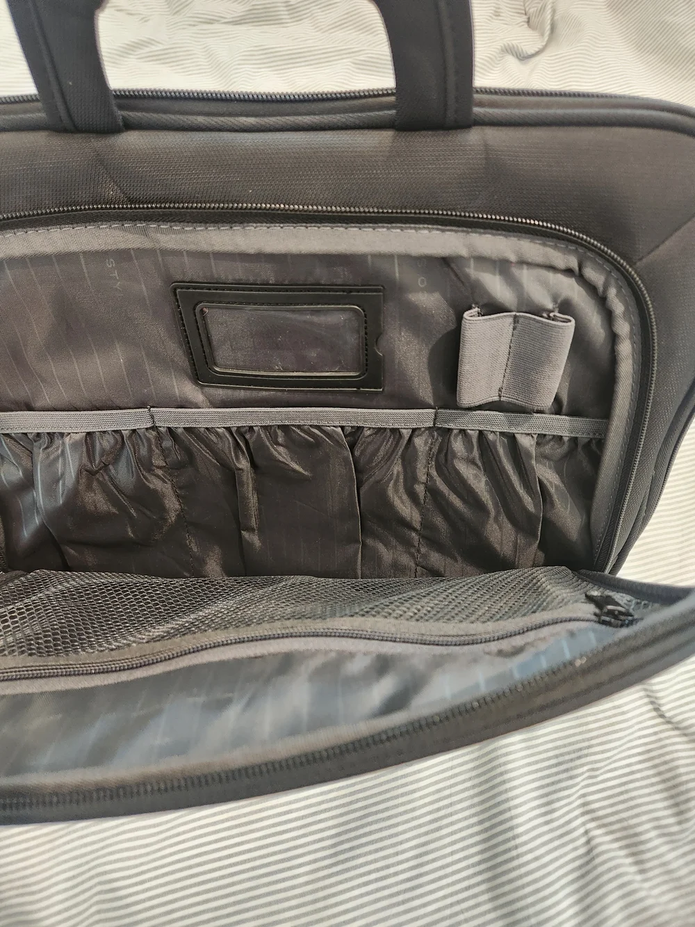 Eco Style Pro Professional Black Laptop Briefcase with Red Accents